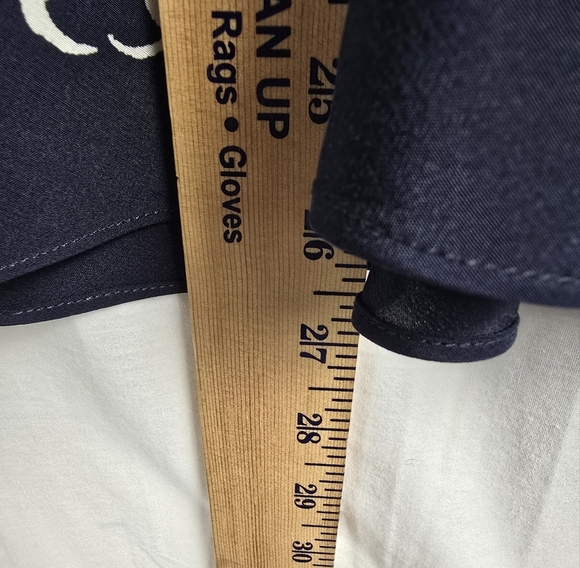 NWT Lauren Ralph Lauren Floral Navy 100% Silk Skirt Sz XL - Picture 7 of 8